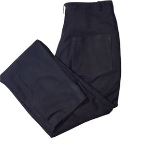 Gruppo Americano Black Suede Straight Leg Pants Size 8 in New Like Condition